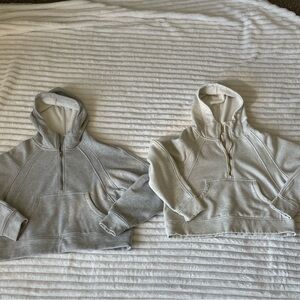 Crop Hooded 1/4 Zip Sweater